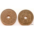 Belgium - 1920 and 1922 - 25 Centimes - Copper-nickel (1 French and 1 Dutch)