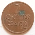 Poland - Free city of Danzig (Polish states) - 1923 - 2 Pfennige - Bronze