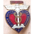 Vintage Enameled `SABTS / SABOD` Blood Donor Badge