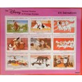 Grenada Grenadines - 1988 - Disney (101 Dalmations) Sheet of 9 - Issue No 9074 with Certificate