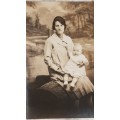 Vintage Postcard Portrait - Mother and Baby - J G Horsfall, Parliament Street, Cape Town