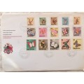 Rhodesia - 1974 - Third Definitive Issue - Set of 15 stamps on FDC