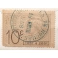 France - 1891 - Revenue Stamps Series (Effets de Commerce) - 1 Used stamp (Date stamp 1898)