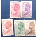French West Africa - Ivory Coast - 1936 - Definitive: Baoulé Woman - 5 Unused Hinged stamps
