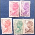 French West Africa - Ivory Coast - 1936 - Definitive: Baoulé Woman - 5 Unused Hinged stamps