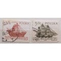 Poland - Theme: Ships - 2 Used stamps