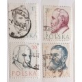 Poland - 1957 - Doctors - 4 Used stamps