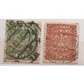 Poland - 1928 - Coat of Arms - 2 Used stamps