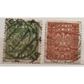 Poland - 1928 - Coat of Arms - 2 Used stamps