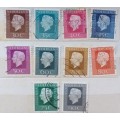 Netherlands - 1972 - Queen Juliana - 10 Used stamps