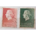 Netherlands - 1954 - Queen Juliana - 2 Used stamps