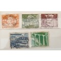 Switzerland - 1949 - Viaducts and Bridges - 5 Used hinged stamps