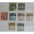 Sweden - 1911/19 -  King Gustav - 8 Used Hinged stamps