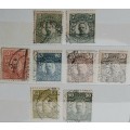 Sweden - 1911/19 -  King Gustav - 8 Used Hinged stamps