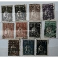 Portugal - 1917-26 - Ceres Definitives - 11 Used (some Hinged) stamps