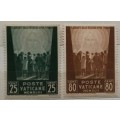 Vatican - 1942 - During Hostilities Have Compassion for the Multitude - 2 Unused stamps