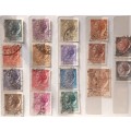 Italy - 1950-60s - Turrita series - 17 Used (some Hinged) stamps