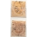 Sweden - 1910-19 - Coat-of-Arms Definitive - 2 Used stamps