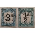 Transvaal - 1907 - Postage Due - 2 Used stamps