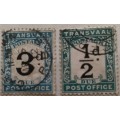 Transvaal - 1907 - Postage Due - 2 Used stamps