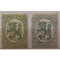 Finland - 1917-29 - Coat of Arms  Definitive - 2 Unused stamps