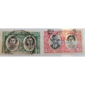 Southern Rhodesia - 1947 - Royal Visit - Set of 2 Used stamps