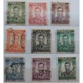 Southern Rhodesia - 1937 - George VI - Definitives - 9 Used stamps