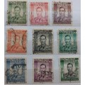 Southern Rhodesia - 1937 - George VI - Definitives - 9 Used stamps
