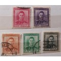 New Zealand - 1938 - George VI - 5 Used stamps