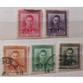New Zealand - 1938 - George VI - 5 Used stamps