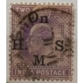 British India - 1902 - Edward VII - On H.M.S. - 1 Used stamp