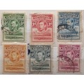 Basutoland - 1938 - George VI - 6 Used (some hinged) stamps