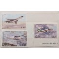 Zambia - 1992 - Aircraft - 3 Unused stamps