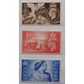 GB - 1948 - George VI - Mixed Lot of 3 Unused stamps