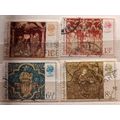 GB - 1976 - Christmas Embroidery - Set of 4 Used stamps