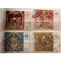 GB - 1976 - Christmas Embroidery - Set of 4 Used stamps