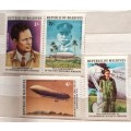 Maldives - 1977 - Lindbergh / Zeppelin - 4 Unused Hinged stamps