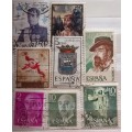 Spain - Mixed Lot of 8 Used stamps