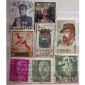 Spain - Mixed Lot of 8 Used stamps