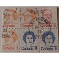 Canada - 1974 - Booklet Pane of 6 Used stamps