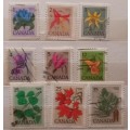 Canada - 1977 - Flower and Tree Definitives - 9 Used stamps