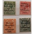 Ireland - 1922 - George V - Eire Issue Overprint - 4 Mint stamps