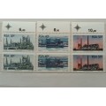 RSA - 1989 - Energy Sources - 3 Pairs of Mint stamps
