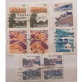 Canada- 1972 - Landscape Definitives - Set of 5 in Singles and Pairs