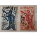 Cameroon - 1946 - Definitives (Bowman) - 2 Used stamps