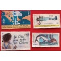 Chile - Mixed Lot of 4 Used stamps