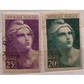 France - 1945 - Marianne - 2 Used stamps