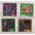 Israel - 1977 (Matriarchs of the Bible) 3 Used stamps and 1978 (Patriachs of the Bible) 1 Used stamp
