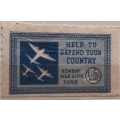 British India (1940`s) 2nd World War Patriotic Label - 1/2 Anna - 1 Unused prev hinged stamp
