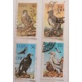 South West Africa - 1975 - Protected Birds of Prey - Set of 4 Used stamps